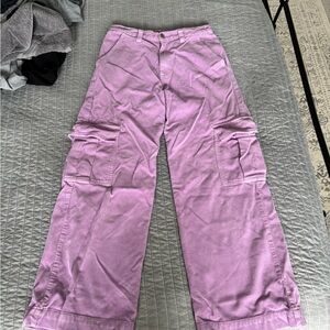 Brandy Melville J.Galt Lavender Corduroy Cargo Pants